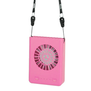 New USB Rechargeable Wearable Portable Hand Free Neckband Fan Personal Mini Neck Double Fans 3 Speed Adjustable for Home Office