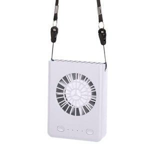 New USB Rechargeable Wearable Portable Hand Free Neckband Fan Personal Mini Neck Double Fans 3 Speed Adjustable for Home Office