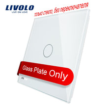 Load image into Gallery viewer, Livolo Luxury White Pearl Crystal Glass, EU standard, Single Glass Panel For 1 Gang  Wall Touch Switch,VL-C7-C1-11 (4 Colors)