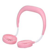 Load image into Gallery viewer, New USB Rechargeable Wearable Portable Hand Free Neckband Fan Personal Mini Neck Double Fans 3 Speed Adjustable for Home Office