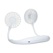 Load image into Gallery viewer, New USB Rechargeable Wearable Portable Hand Free Neckband Fan Personal Mini Neck Double Fans 3 Speed Adjustable for Home Office
